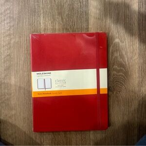 NWT Moleskine Red Ruled Notebook, 19x25cm / 7.5x9.75